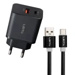 شارژر دیواری 22.5 وات لیتو مدل LH-32 به همراه کابل تبدیل USB-C